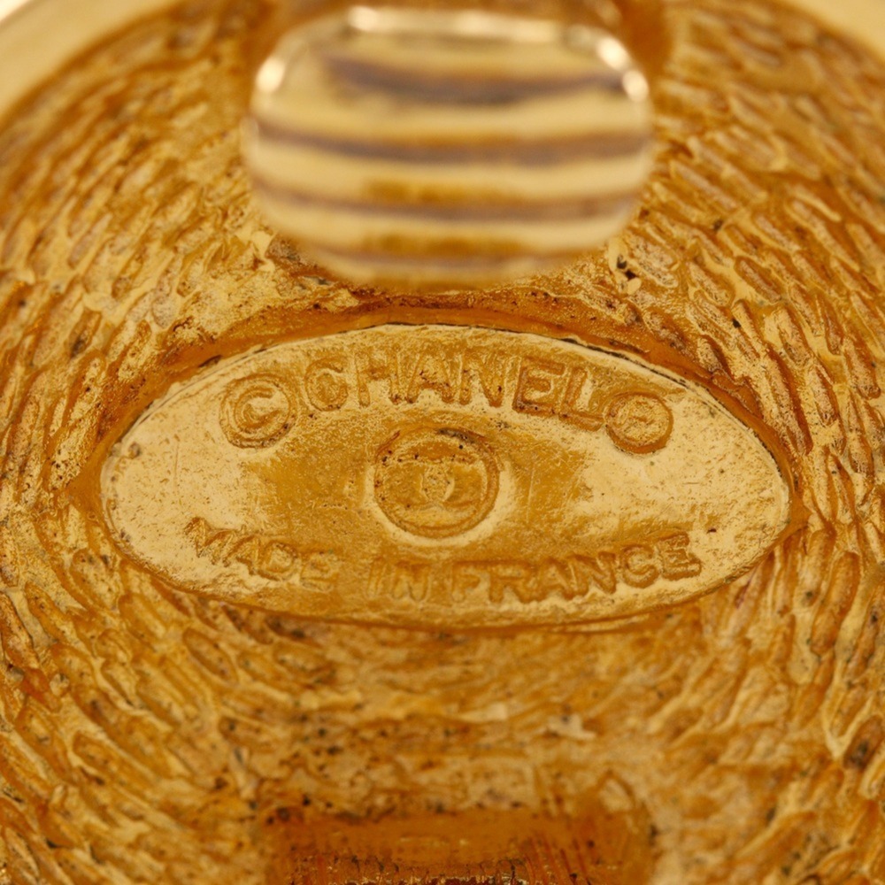 CHANEL Vintage Gold Logo Earrings - Picture 9 of 9